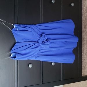 Blue sweethear neckline Romper